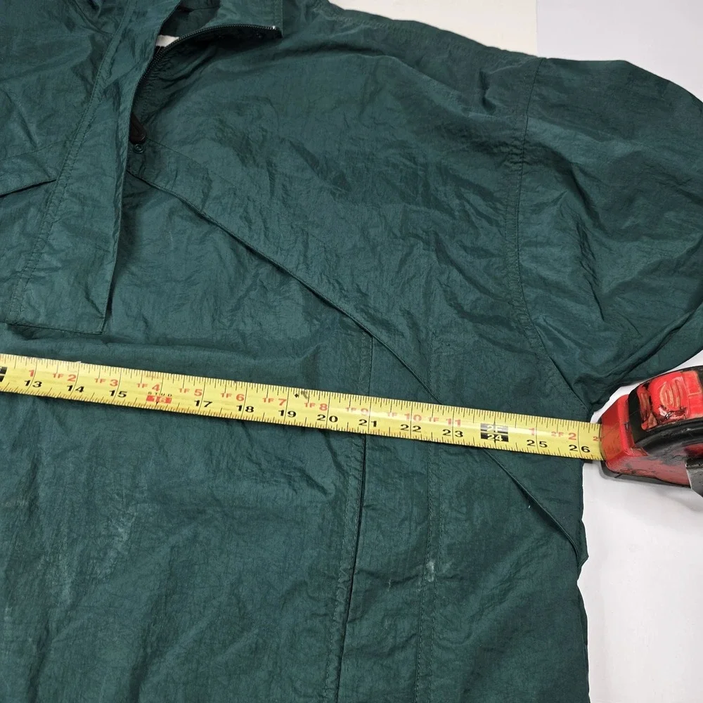 Vintage Nike Pullover Mens Large Center Swoosh Windbreaker‎ Forest Green 90s